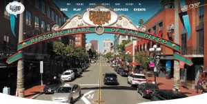 The mainpage of the gaslamp official website, featuring the entrance of gaslamp